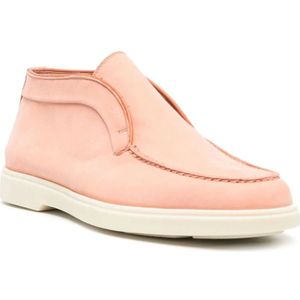 Santoni, Schoenen, Dames, Oranje, 39 1/2 EU, Klassieke Leren Loafers