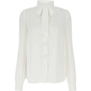 Moschino, Witte zijden blouse, DE Blouse Wit, Dames, Maat:M