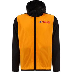 Comme des Garçons Play, K-Way x CDG Nylon Jas Oranje, Heren, Maat:M