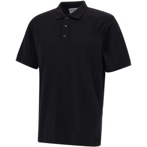 Iceberg, Zwarte Polo T-shirt met Logo voor Heren Zwart, Heren, Maat:M