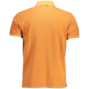 Gant, Tops, Heren, Oranje, S, Katoen, Elegant Oranje Poloshirt