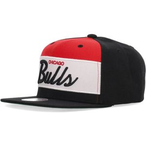 Mitchell & Ness, Accessoires, Heren, Veelkleurig, ONE Size, Polyester, Chicago Bulls Retro Snapback Pet