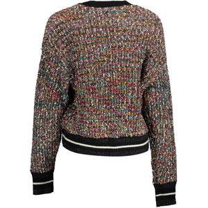 Desigual, Truien, Dames, Veelkleurig, M, Polyester, Multicolor Gebreide Ronde Hals Sweater