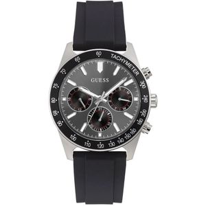 Guess, Stijlvol Silikon Armband Horloge Gw 0332G1 Zwart, Heren, Maat:ONE Size