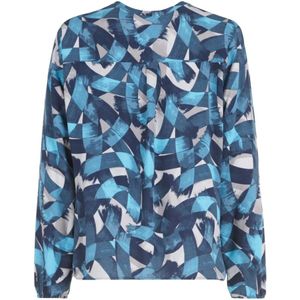 Betty & Co, Blouses & Shirts, Dames, Blauw, S, Blouse met print