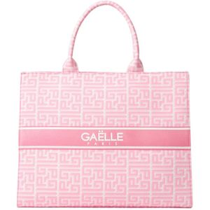 Gaëlle Paris, Tassen, Dames, Roze, ONE Size, Roze Synthetische Shopper Tas