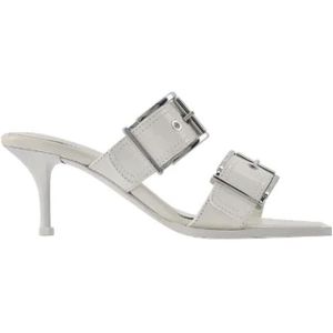Alexander McQueen Pre-owned, Pre-owned, Dames, Wit, 39 EU, Leer, Pre-owned Leather sandals