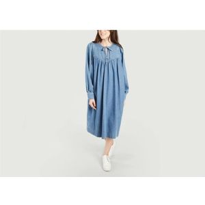 Second Female, Kleedjes, Dames, Blauw, S, Denim, Denim Midi Dagjurk