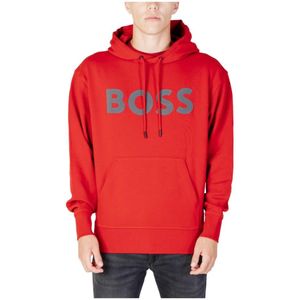 Hugo Boss, Sweatshirts & Hoodies, Heren, Rood, L, Katoen, Sweatshirts