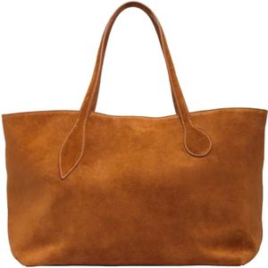 Little Liffner, Stijlvolle Sprout Tote Tas Bruin, Dames, Maat:ONE Size