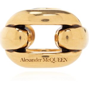 Alexander McQueen, Accessoires, Dames, Geel, 52 MM, Messing ring
