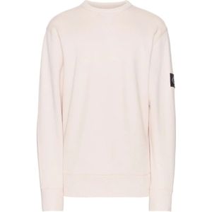 Calvin Klein, Sweatshirts & Hoodies, Heren, Roze, L, Katoen, Roze Badge Crew Neck Sweatshirt