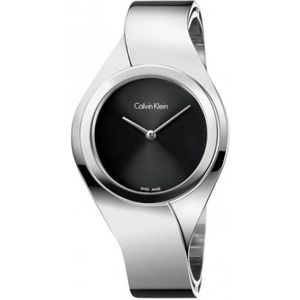 Calvin Klein, Senses Quartz Horloge - Elegant en Functioneel Grijs, Dames, Maat:ONE Size