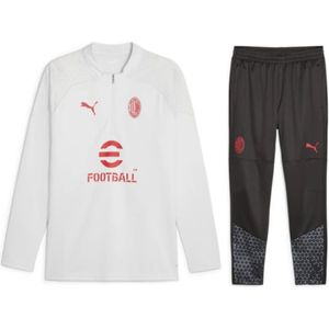 Puma, AC Milan 1/4 Zip Trainingsjack Senior 2023-2024 Wit Wit, Heren, Maat:M