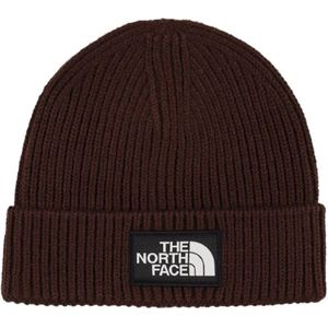 The North Face, Logo Box Cuf Hoed Bruin, Heren, Maat:ONE Size