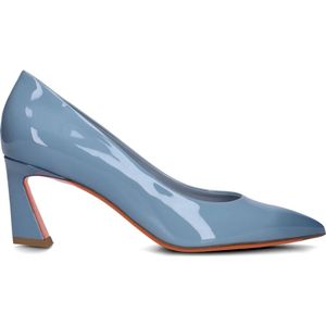 Santoni, Schoenen, Dames, Blauw, 39 EU, Leer, Blauwe Lakleren Pumps