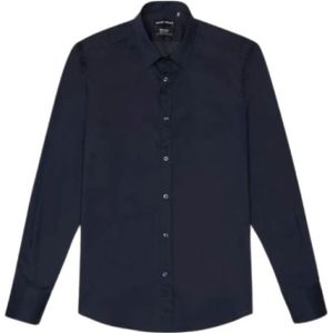 Antony Morato, Overhemden, Heren, Blauw, L, Katoen, Overhemd- AM Camicia Milano Super Slim FIT