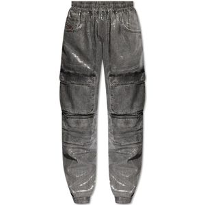 Diesel, Cargo jeans Grijs, Dames, Maat:W27