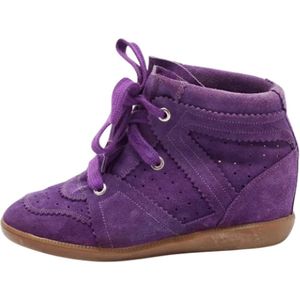 Isabel Marant Pre-owned, Pre-owned, Dames, Paars, 40 EU, Pre-owned Suede sneakers