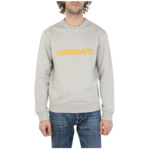 Woolrich, Sweatshirts & Hoodies, Heren, Grijs, XL, Katoen, Sweatshirts & Hoodies