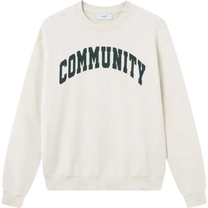 Les Deux, Sweatshirts & Hoodies, Heren, Beige, S, Katoen, Klassieke College Lettering Sweater