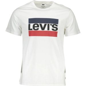 Levi's, Tops, Heren, Wit, L, Katoen, Wit T-shirt met korte mouwen