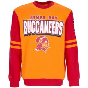 Mitchell & Ness, NFL All Over Crew 2.0 Tambuc Sweatshirt Oranje, Heren, Maat:S