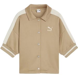 Puma, Blouses & Shirts, Dames, Beige, S, Katoen, Track Jacket T7