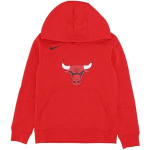 Nike, NBA Club Logo Fleece Hoodie Rood, Heren, Maat:S