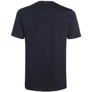 Les Deux, Tops, Heren, Blauw, L, Katoen, Katoenen Crew-Neck T-Shirt met Bouclé Detail