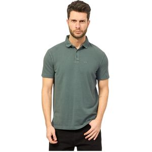 Armani Exchange, Tops, Heren, Groen, L, Katoen, Groene Katoenen Poloshirt