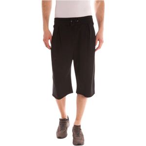 Daniele Alessandrini, Korte broeken, Heren, Zwart, L, Katoen, Francisco ST Bermuda Shorts