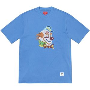 Supreme, Tops, Heren, Blauw, M, Katoen, Paillet Clown Top Lichtblauw