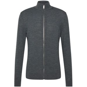 Calvin Klein, Sweatshirts & Hoodies, Heren, Grijs, M, Polyester, Heren Cardigan met ritssluiting