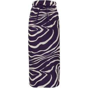 Liviana Conti, Zebra Print Omslagrok Veelkleurig, Dames, Maat:ONE Size