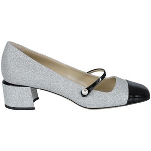 Jimmy Choo, Zwarte Glitter Pumps met Faux-Parel Versiering Grijs, Dames, Maat:39 EU