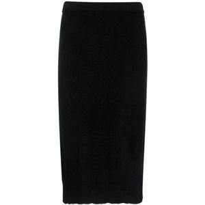 Filippa K, Rokken, Dames, Zwart, M, Zwarte Chenille Gebreide Rok