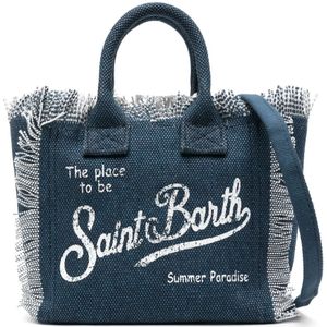 MC2 Saint Barth, Tassen, Dames, Blauw, ONE Size, Vanity Mini Beach Bag
