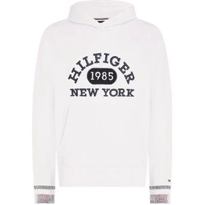 Tommy Hilfiger, Sweatshirts & Hoodies, Heren, Wit, XL, Katoen, Logo Hoodie met Iconische Gradiëntdetails