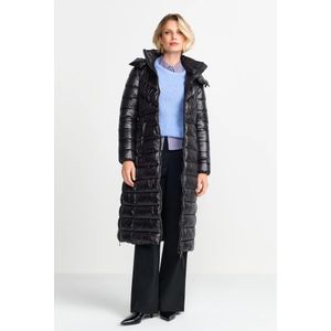 Rich & Royal, Mantels, Dames, Zwart, S, Lange Pufferjas voor Extra Warmte