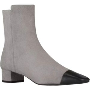 Aquazzura, Schoenen, Dames, Grijs, 38 EU, Suède, French Flirt Bootie in Grijs Suède