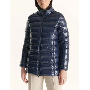 Jott, Jassen, Dames, Blauw, 2Xl, Leer, Gewatteerde Parka metep Bont Capuchon