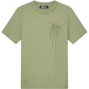 Malelions, Tops, Heren, Groen, XL, Painter t-shirts groen