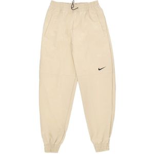 Nike, Broeken, Dames, Beige, L, Polyester, Sportswear Woven Swoosh Pant Team