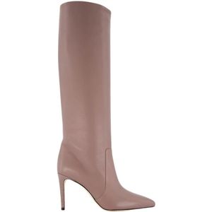 Paris Texas, Schoenen, Dames, Bruin, 37 EU, Leer, Elegante Leren Kniehoge Laarzen