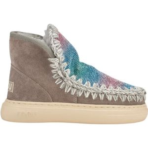 Mou, Schoenen, Dames, Veelkleurig, 36 EU, Leer, Regenboog Eskimo Sneakers