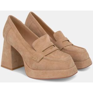 Alma EN Pena, Schoenen, Dames, Bruin, 38 EU, Leer, Plateauhak schoen