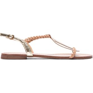 Kazar, Schoenen, Dames, Geel, 42 EU, Leer, Dames gouden sandalen