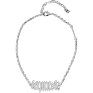 Dsquared2, Accessoires, Heren, Grijs, ONE Size, Gotische Ketting met Logo Detail