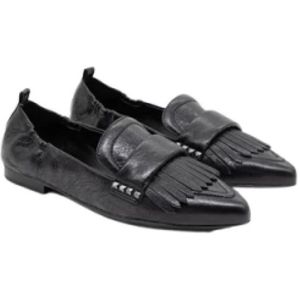 Ash, Schoenen, Dames, Zwart, 40 EU, Klassieke Loafer Schoen met Franjes